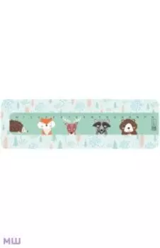 Пенал школьный "Животные", с линейкой, 21х3,4х2,5 см (53904)