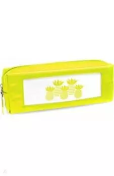 Пенал школьный "Жёлтый ананас" (одно отделение, без наполнения)