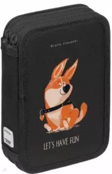 Пенал Забавный корги, два отделения