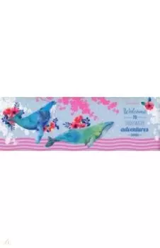 Планинг недатированный (56 листов, 10,5х29 см), КИТЫ С ЦВЕТАМИ, интегральный (56-1375)