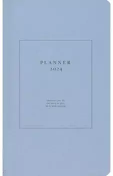 Планнер датированный на 2024 год Notes, голубой, А6+, 32 листа