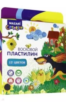 Пластилин 12 цветов восковой (M-2146-12)