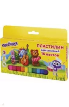 Пластилин 16 цветов, "ЮНЛАНДИК-МУЗЫКАНТ" (105030)