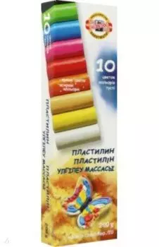 Пластилин Бабочка, 10 цветов