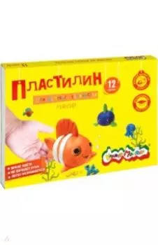 Пластилин для детского творчества, мягкий, со стеком. 12 цветов, 180 г. (ПКМ12-П)