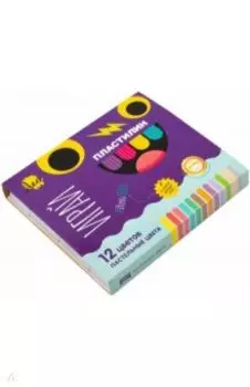 Пластилин Играй,12 цветов, пастель