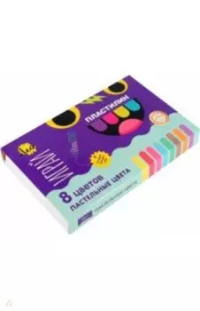 Пластилин классический Играй, 8 пастельных цветов