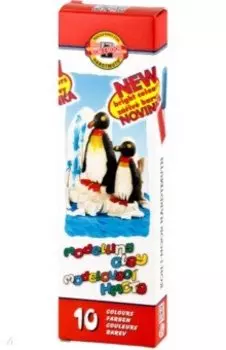 Пластилин Penguin, 10 цветов, со стеками
