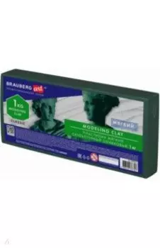 Пластилин скульптурный, оливковый, 1 кг, мягкий