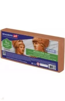 Пластилин скульптурный, терракотовый, 1 кг, мягкий