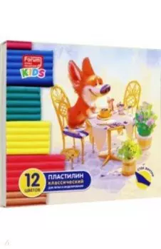 Пластилин со стеком Зверята, 12 цветов