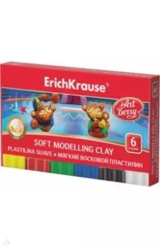 Пластилин восковой ArtBerry, 6 цветов