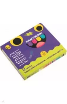 Пластилин восковой Играй, 12 неоновых цветов