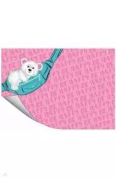 Плёнка цветная для уроков труда Мишка на сумке