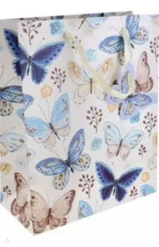 Подарочный пакет Голубые бабочки
