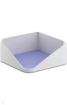 Подставка для бумажного блока, белая с фиолетовым