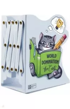 Подставка для книг и учебников Кот, металлическая