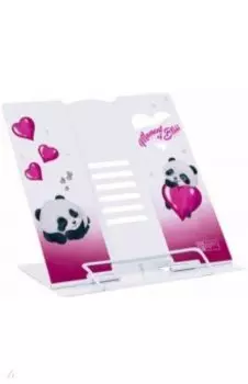 Подставка для книг и учебников Панда с сердцем, металлическая