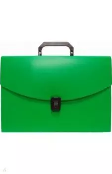 Портфель, 13 отделений, А4, зеленый
