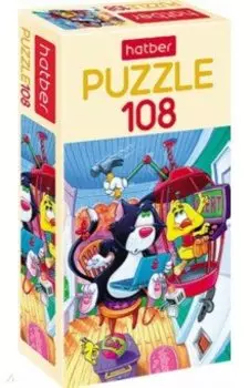 Puzzle-108 Приключения кота и цыпленка