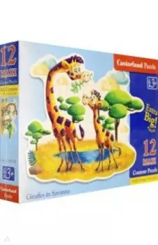 Puzzle-12 MAXI "Жирафы в Саванне" (В-120178 )