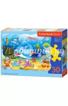 Puzzle-30 contour. Подводные друзья