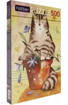 Puzzle-500. Кот в горшочке