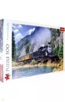Puzzle-500. Поезд в горах