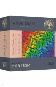 Puzzle-501 деревянный Радужные бабочки