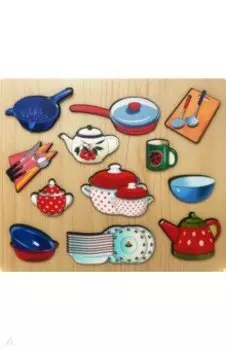 Рамка-вкладыш Посуда, 12 деталей