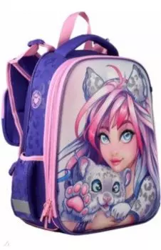 Ранец школьный Девушка с барсом