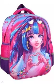 Ранец школьный Девушка с сердцем