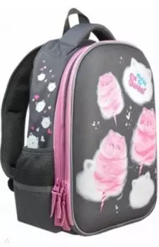 Ранец школьный Котоваты, полиэстер, 29х39.5х14 см