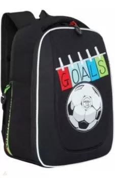 Ранец школьный мужской, с анатомической спинкой, черный