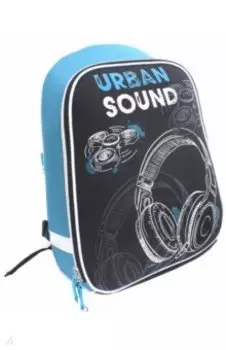 Ранец школьный "НАУШНИКИ. ЧЕРНЫЙ/БИРЮЗОВЫЙ" (46650)