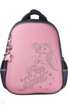 Ранец школьный, полиэстер 27,5x37,5x14,5 Лошадка