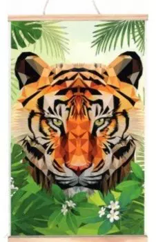 Раскрашивание по номерам Панно на подвесе. Тигр