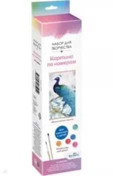 Раскрашивание по номерам. Панно Павлин