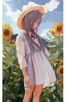 Набор для творчества. Картина по номерам В поле подсолнухов