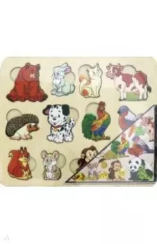 Развивающая доска "Кто что ест" дерево