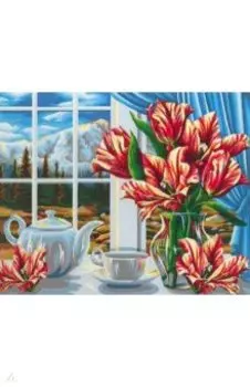 Рисование по номерам 40*50 Осеннее чаепитие (B084)