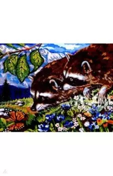 Рисование по номерам 40х50 "Любопытные еноты" (H083)