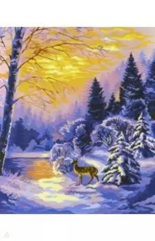 Рисование по номерам "Декабрьское утро" (40*50) (A069)