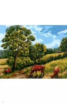 Рисование по номерам Деревенский пейзаж