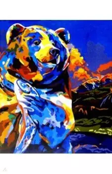 Рисование по номерам "Мишкин улов" (40*50) (H067)