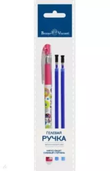 Ручка гелевая Пиши-стирай, DeleteWrite. Мультики, синяя, с 2 запасными стержнями, в ассортименте