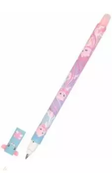 Ручка гелевая Пиши-стирай Пушистики, синяя, в ассортименте, 0,5 мм