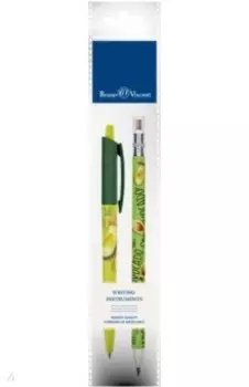 Ручка шариковая автоматическая HappyClick, синяя и карандаш механический FunGraphix, HB