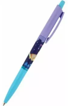Ручка шариковая автоматическая Мишка на луне, синяя
