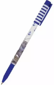 Ручка шариковая Енот-рыбак, синяя